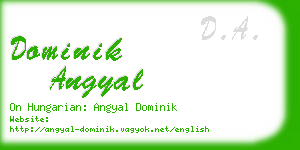 dominik angyal business card